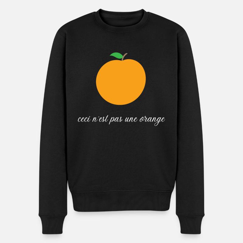 Ceci n'est pas une orange - humour - Pull Premium bio Homme - noir