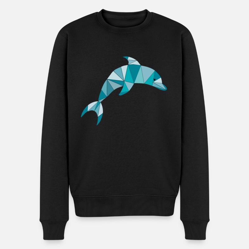 Vert dauphin - Pull Premium bio Homme - noir