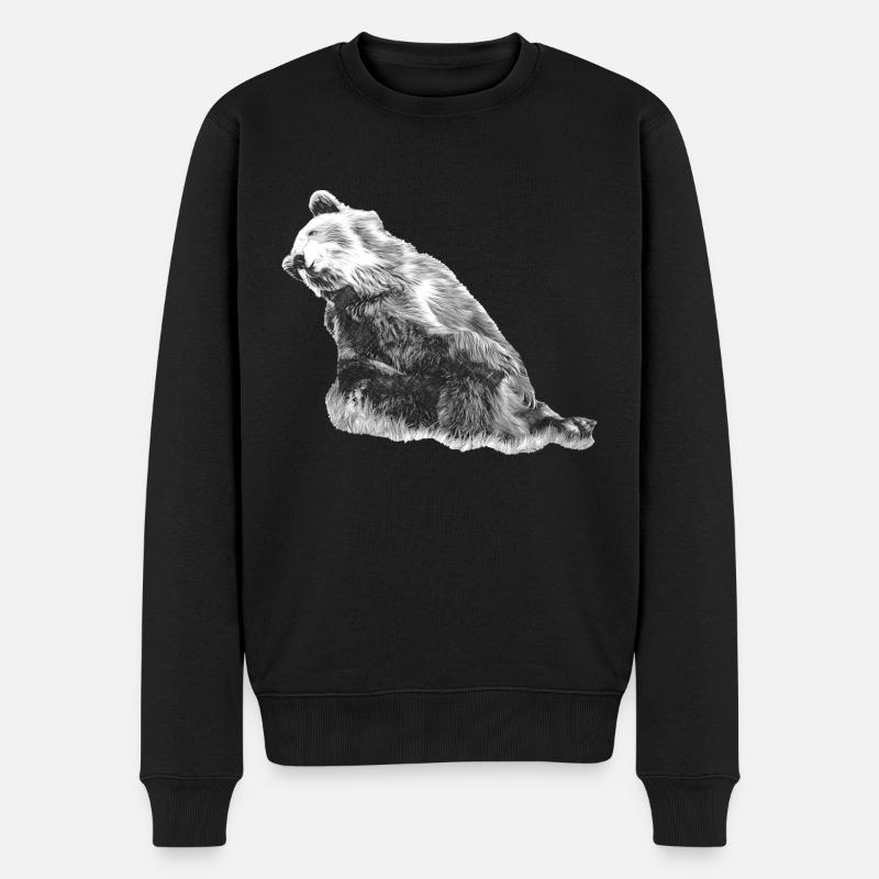 Vue DAGGI à l’arrière - Pull Premium bio Homme - noir