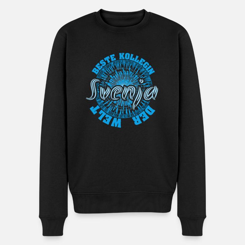 Vorname Svenja - Männer Premium Bio Pullover - Schwarz