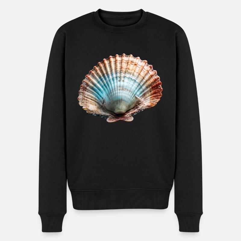 Les pétoncles sont aussi appelés moules pèlerines - Pull Premium bio Homme - noir
