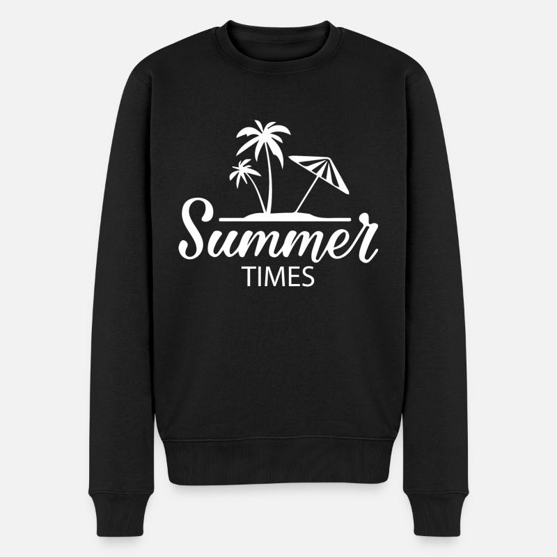 Summer Times - Männer Premium Bio Pullover - Schwarz