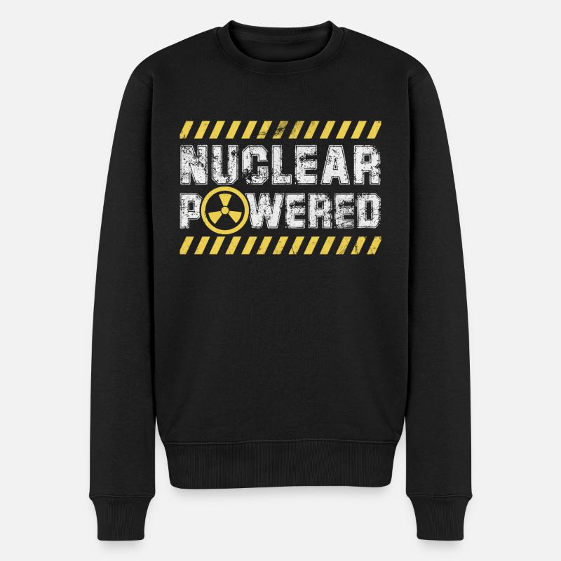 Nuclear powered - Männer Premium Bio Pullover - Schwarz