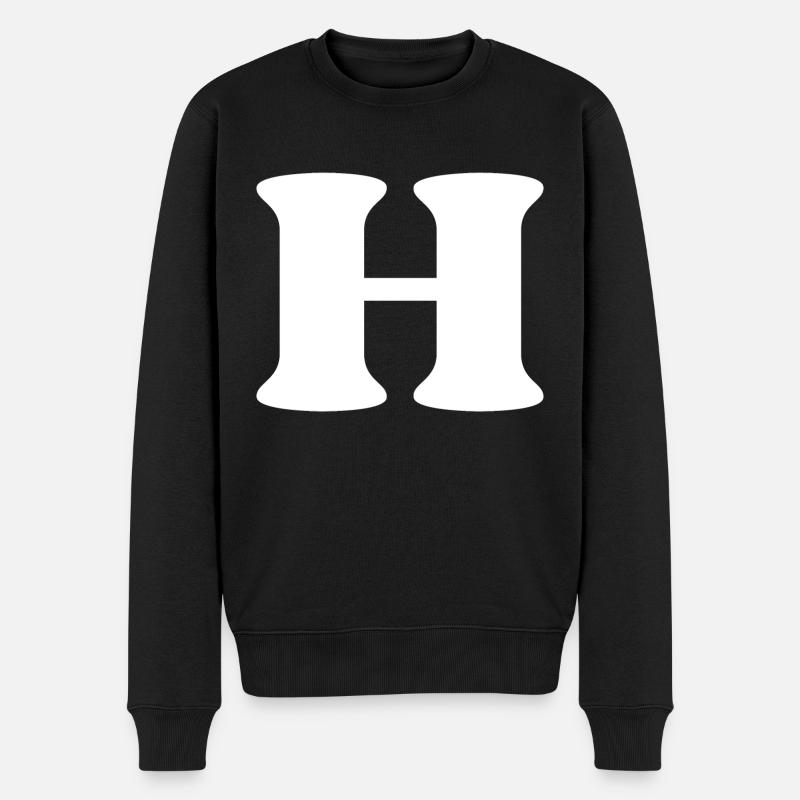 Lettre h - Pull Premium bio Homme - noir