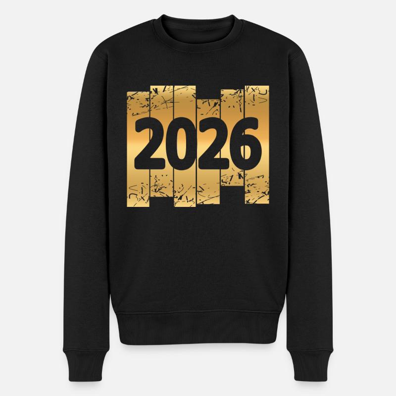 2026 - Männer Premium Bio Pullover - Schwarz