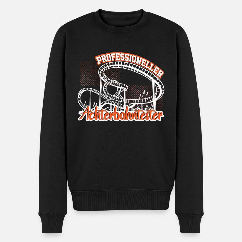 Achterbahn Professioneller Achterbahntester - Männer Premium Bio Pullover - Schwarz