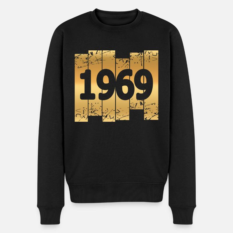 1969 - Männer Premium Bio Pullover - Schwarz
