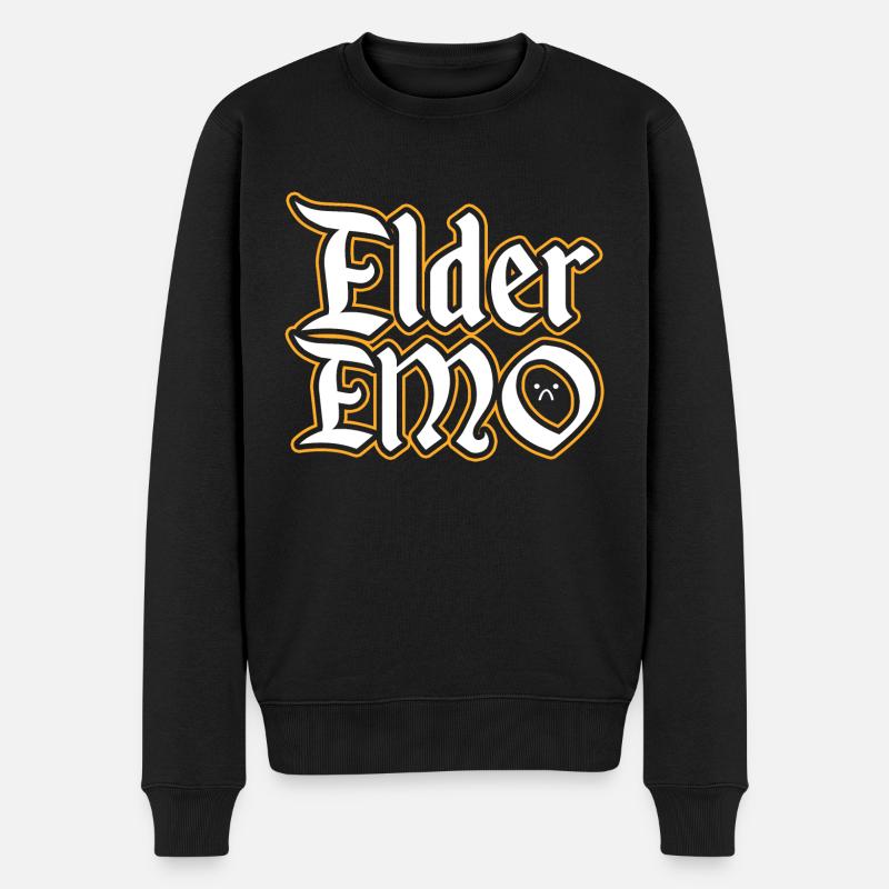 Elderemo - Männer Premium Bio Pullover - Schwarz