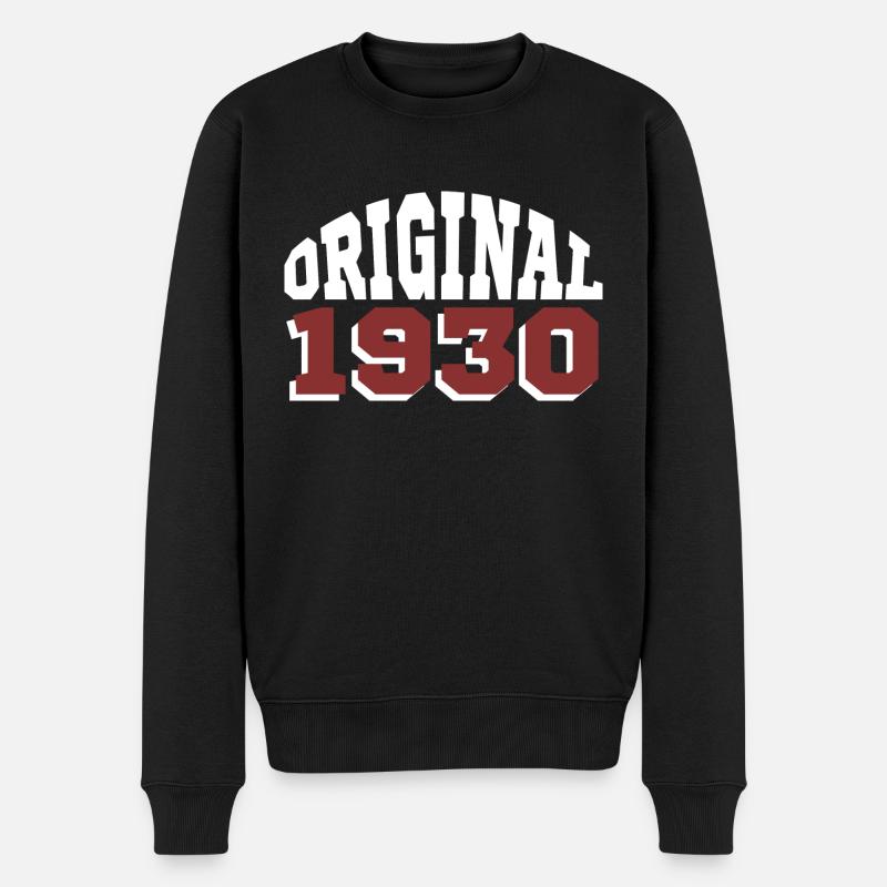 Original 1930 - Männer Premium Bio Pullover - Schwarz