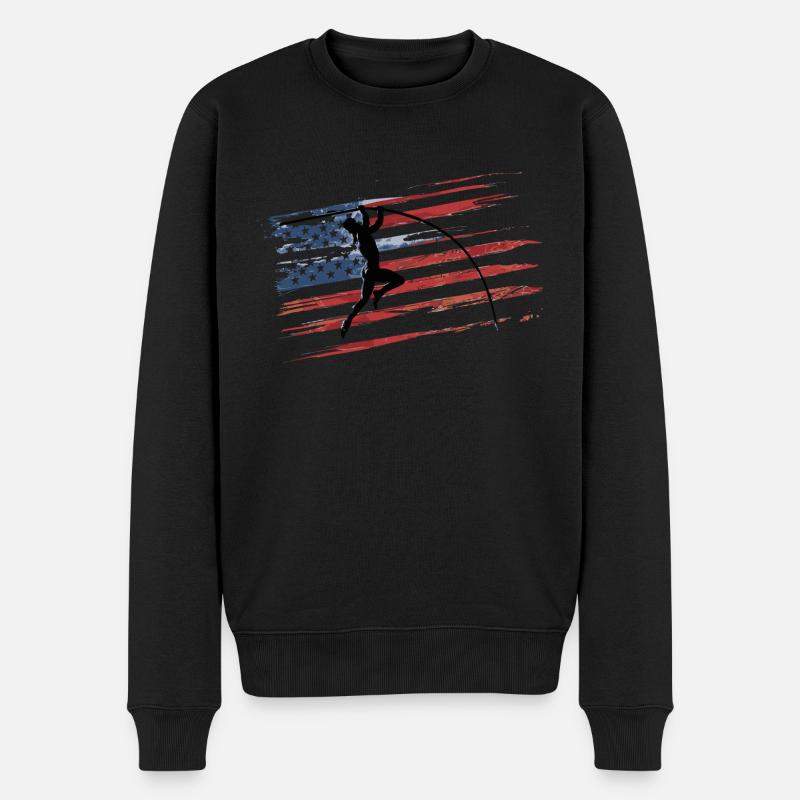 Stabhochspringer-Geschenk - Männer Premium Bio Pullover - Schwarz