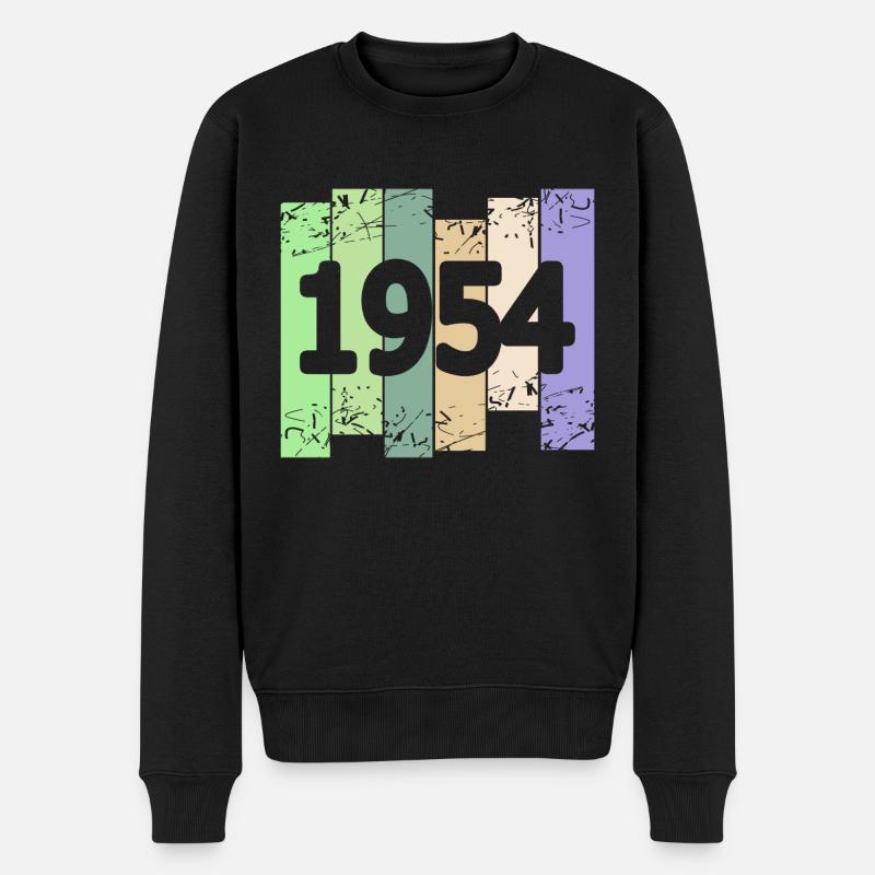 1954 - Männer Premium Bio Pullover - Schwarz