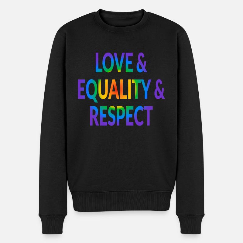 Liebe Gleichheit Respekt - Männer Premium Bio Pullover - Schwarz