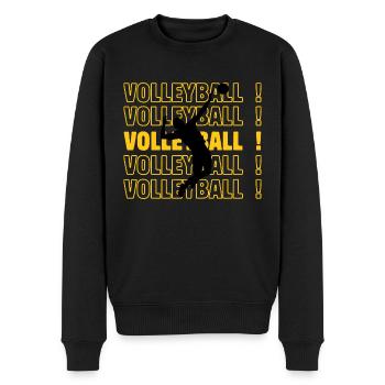Volleyball Volleyball Volleyball Volleyball - Männer Premium Bio Pullover - Schwarz - Vorne - Nico (187cm)