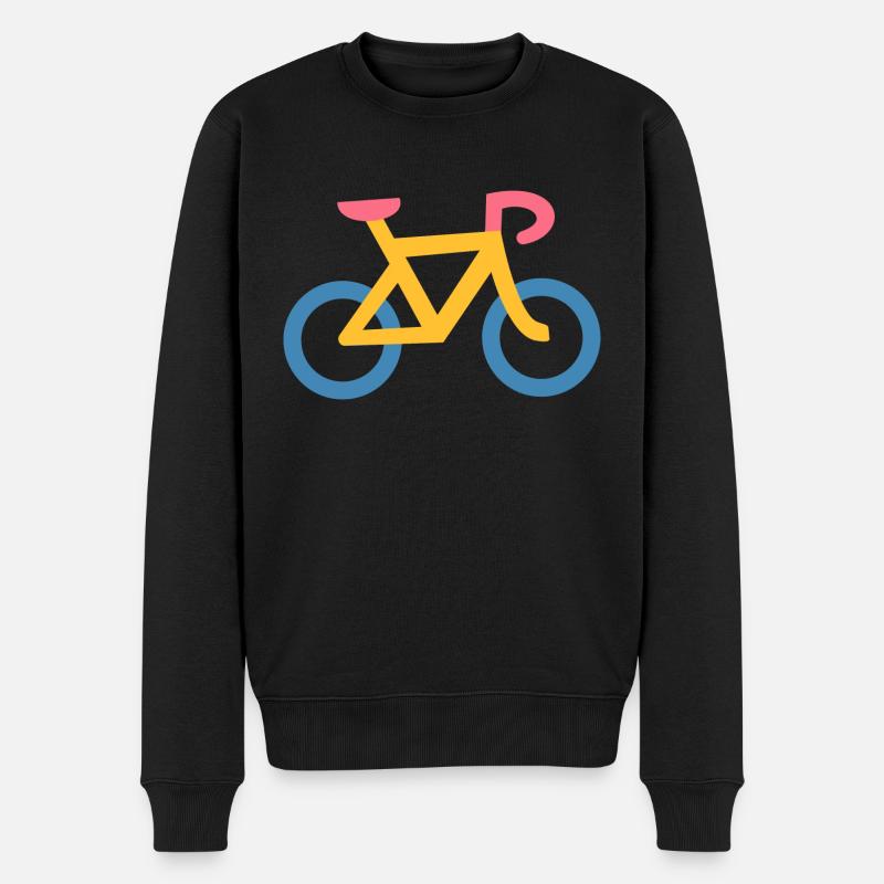 Vélo Jaune et Bleu - Pull Premium bio Homme - noir