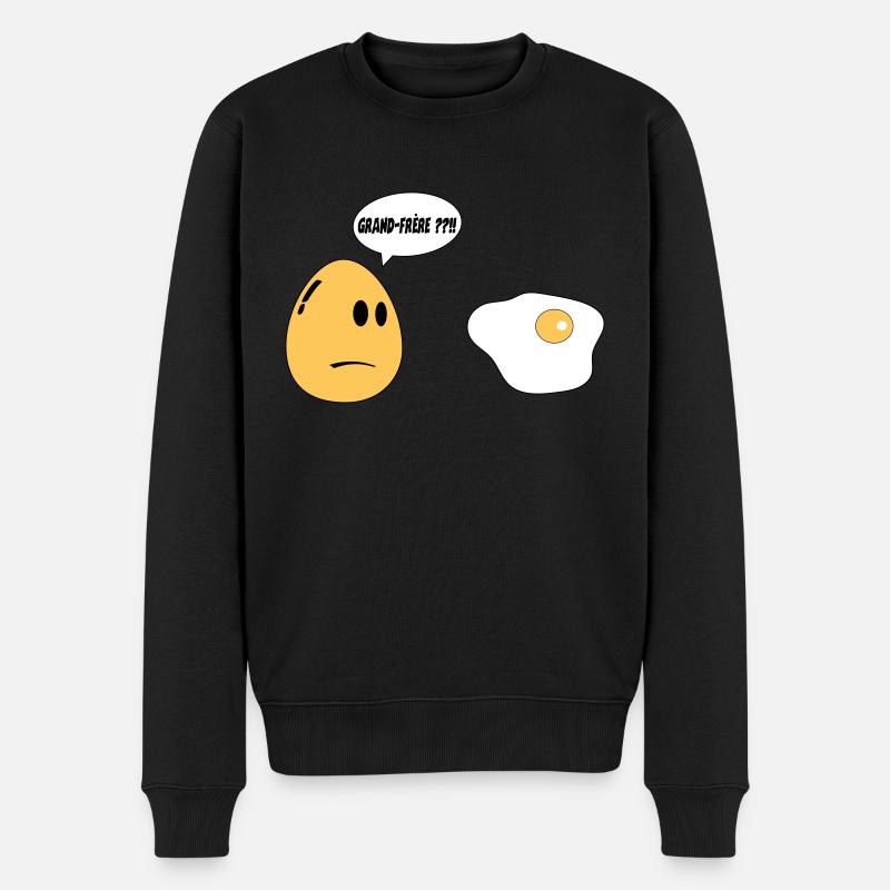 Big Brother Ei - Männer Premium Bio Pullover - Schwarz