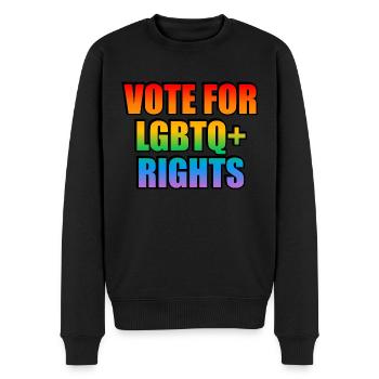 Wählt für die Rechte von Homosexuellen - Männer Premium Bio Pullover - Schwarz - Vorne - Nico (187cm)