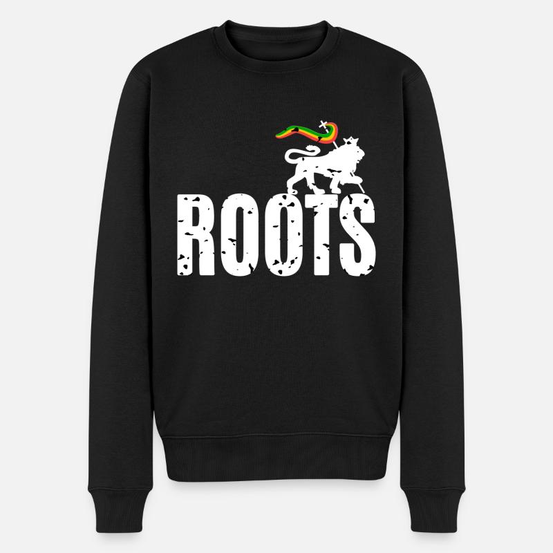 Roots Reggae - Pull Premium bio Homme - noir