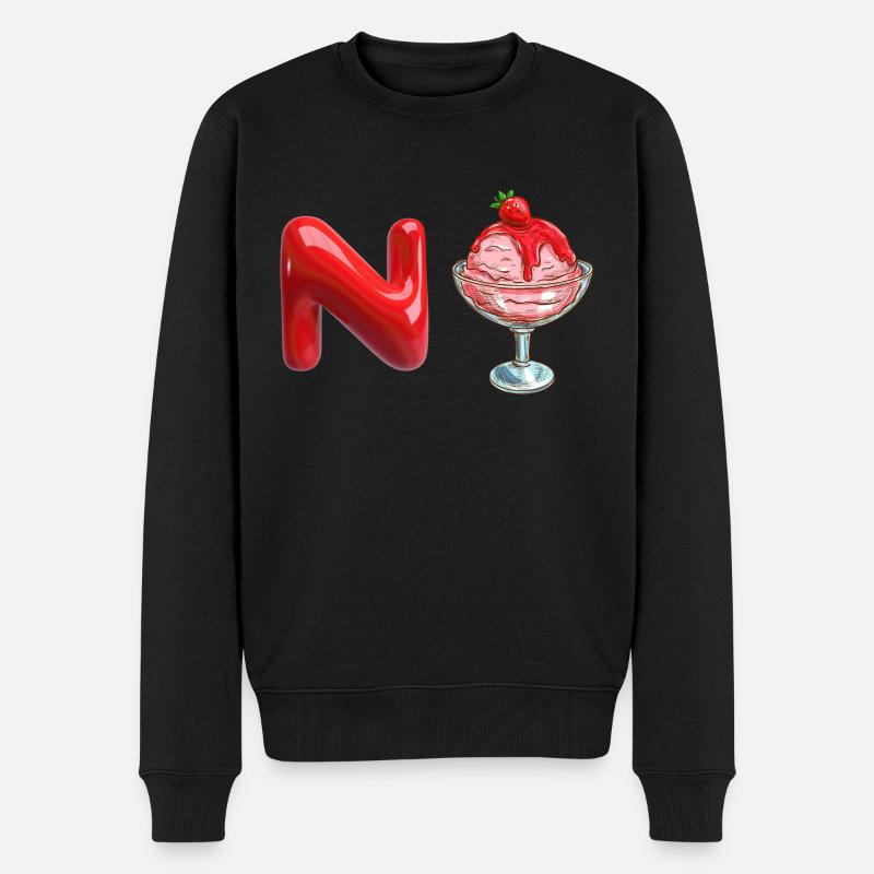 N - Ice "Nice Treat" - Männer Premium Bio Pullover - Schwarz