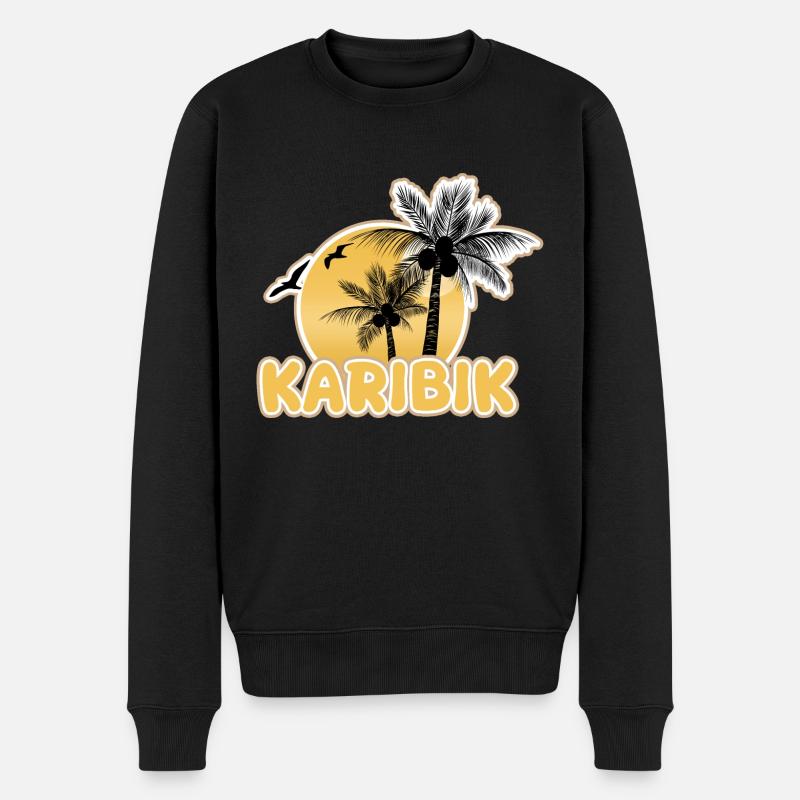 Urlaub Karibik - Männer Premium Bio Pullover - Schwarz