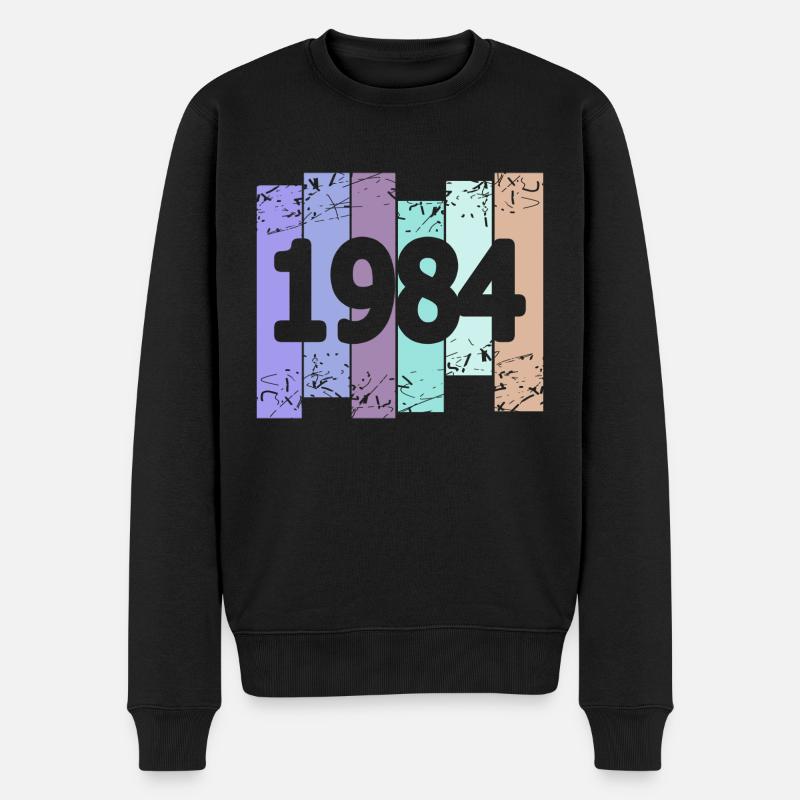 1984 - Männer Premium Bio Pullover - Schwarz