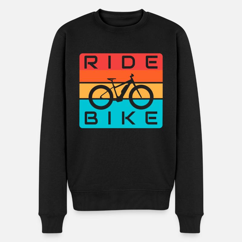 FAHRRAD FAHREN - Männer Premium Bio Pullover - Schwarz