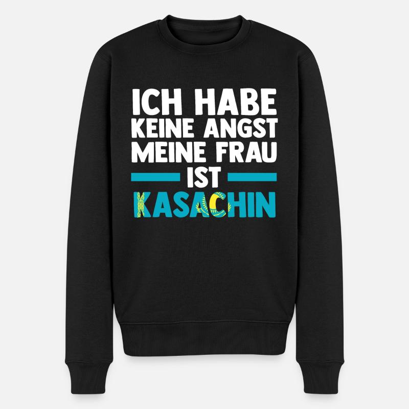 Kasachen Kasachstan - Männer Premium Bio Pullover - Schwarz