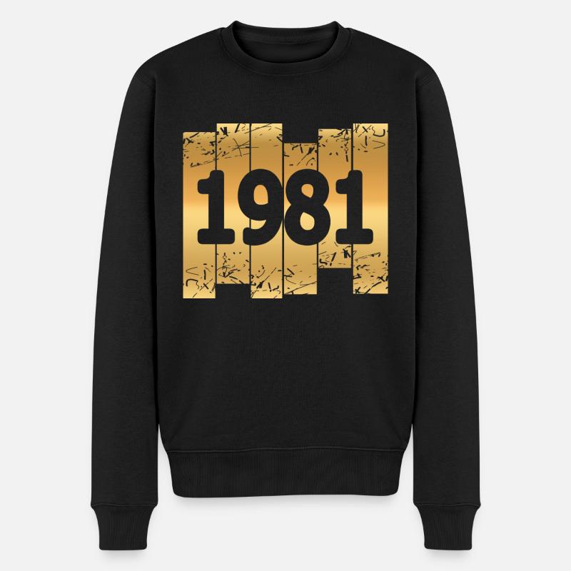1981 - Männer Premium Bio Pullover - Schwarz