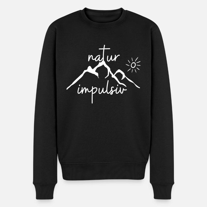 naturimpulsiv - Männer Premium Bio Pullover - Schwarz