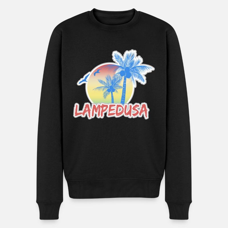 Lampedusa comme jour férié - Pull Premium bio Homme - noir