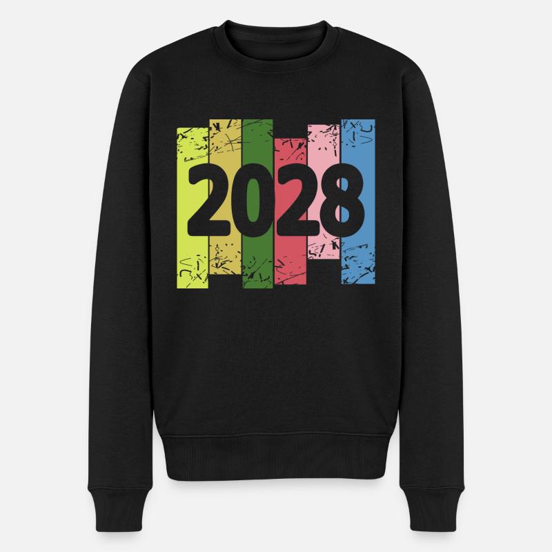 Lustig 2028 - Männer Premium Bio Pullover - Schwarz