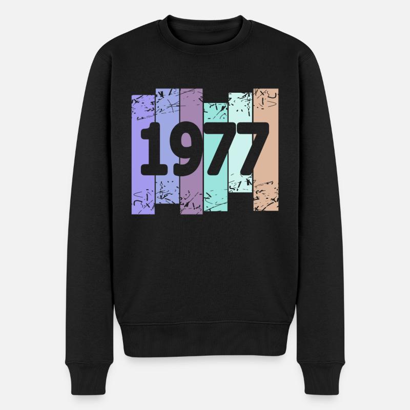Oldtimer 1977 - Männer Premium Bio Pullover - Schwarz