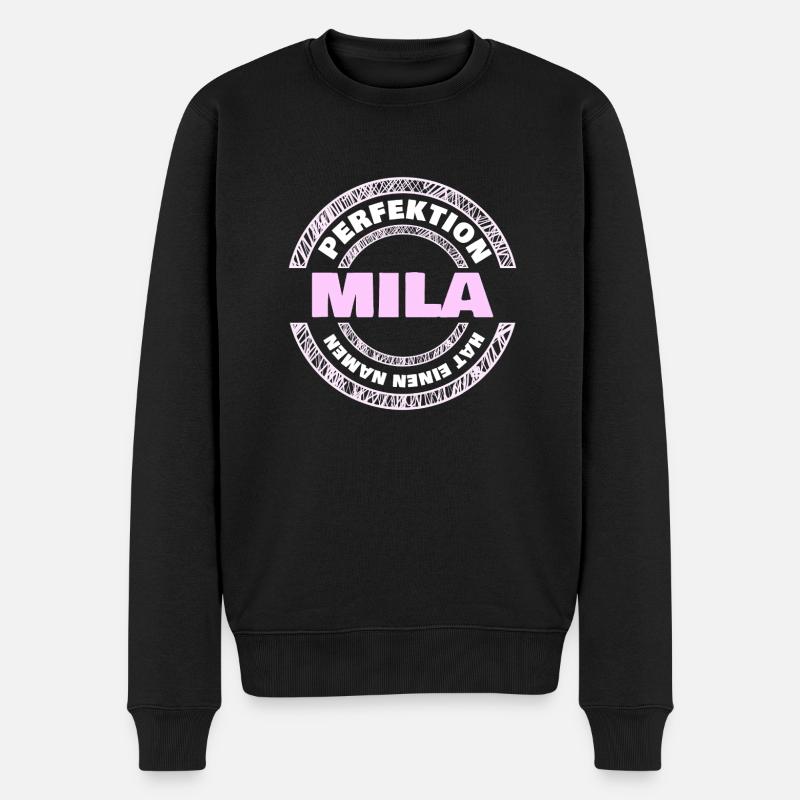 Mila Mila - Männer Premium Bio Pullover - Schwarz