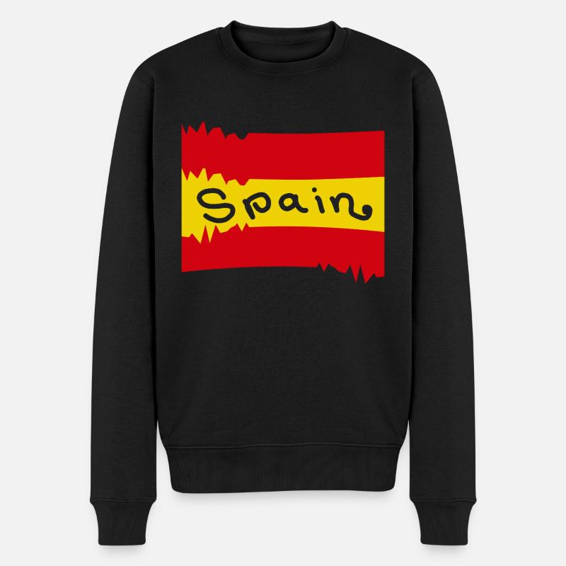 Spanien - Männer Premium Bio Pullover - Schwarz