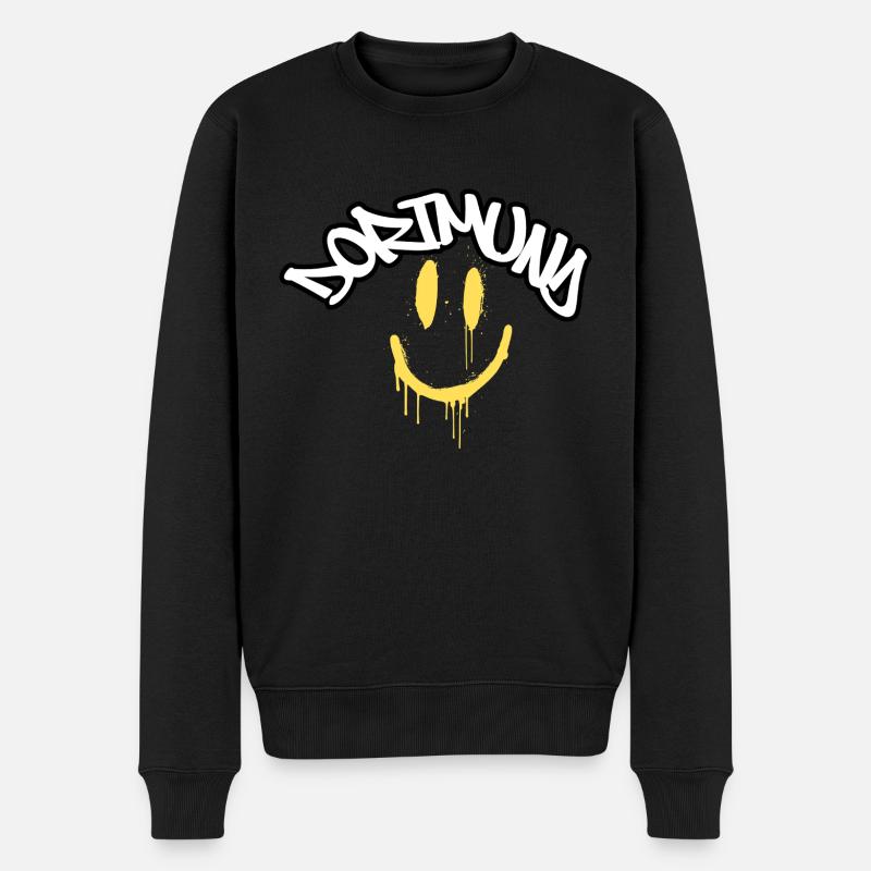 Dortmund Graffiti Tag - Männer Premium Bio Pullover - Schwarz