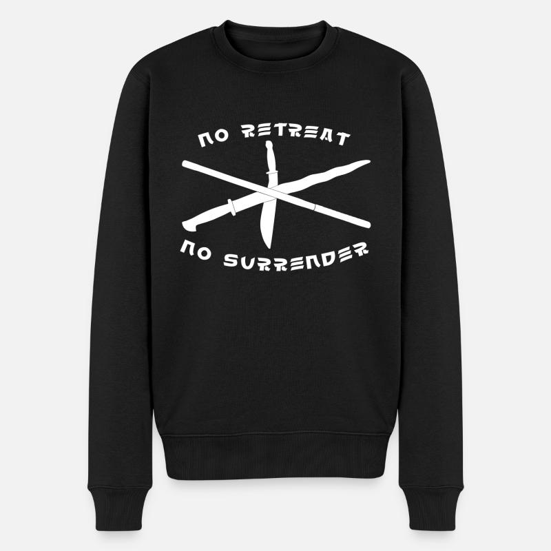 No Retreat - Pull Premium bio Homme - noir