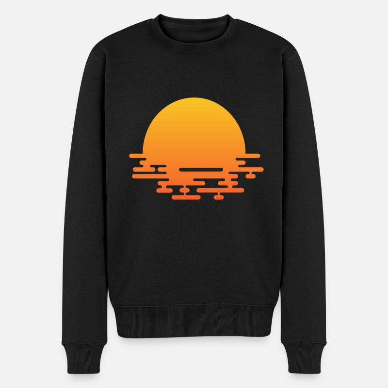 Sonnenaufgang - Männer Premium Bio Pullover - Schwarz