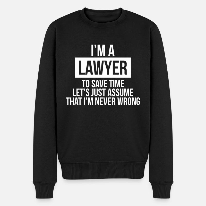 AVOCAT JAMAIS MAUVAIS W - Pull Premium bio Homme - noir