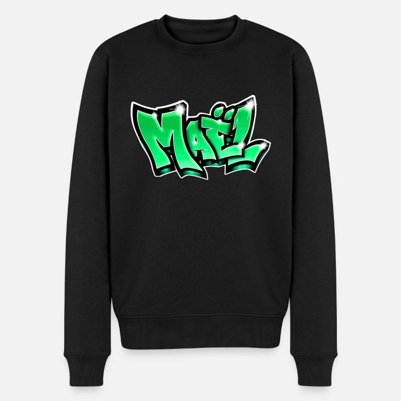 Graffiti Name Mael - Men's Premium Organic Jumper - black
