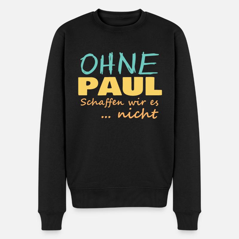 Unbesiegbar Paul - Männer Premium Bio Pullover - Schwarz