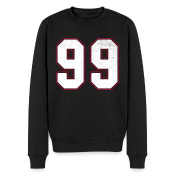 Numéro quatre-vingt-dix neuf - 99 Classic Vintage Sport - Pull Premium bio Homme - noir - Devant - Nico (187cm)