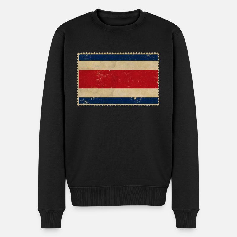 Costa Rica - Männer Premium Bio Pullover - Schwarz