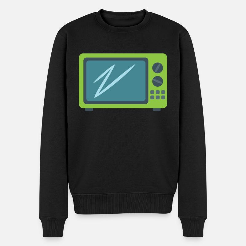 Mikrowelle - Männer Premium Bio Pullover - Schwarz