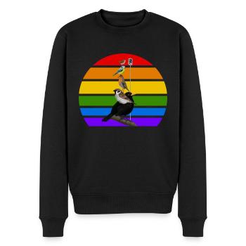 Songbirds Bird Rainbow Diversity Garden Bird - Men's Premium Organic Jumper - black - Front - Nico (187cm)
