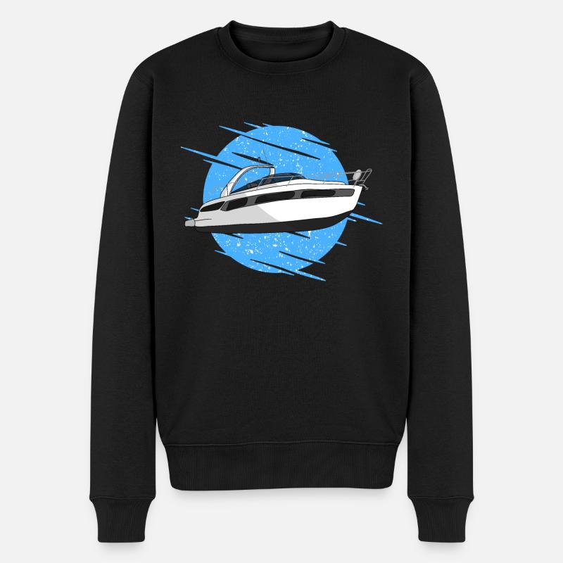 Bateau à moteur - Pull Premium bio Homme - noir