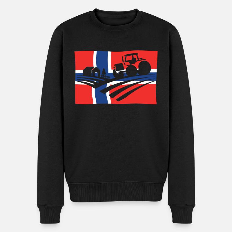 Norvège Tracteur Agriculture - Pull Premium bio Homme - noir