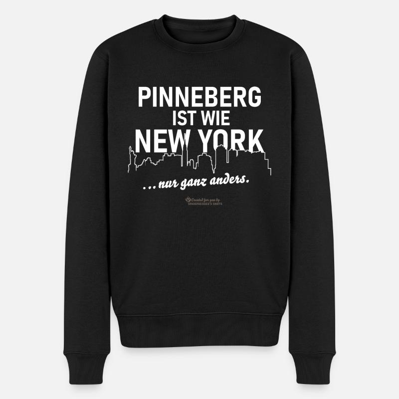 Pinneberg - Männer Premium Bio Pullover - Schwarz