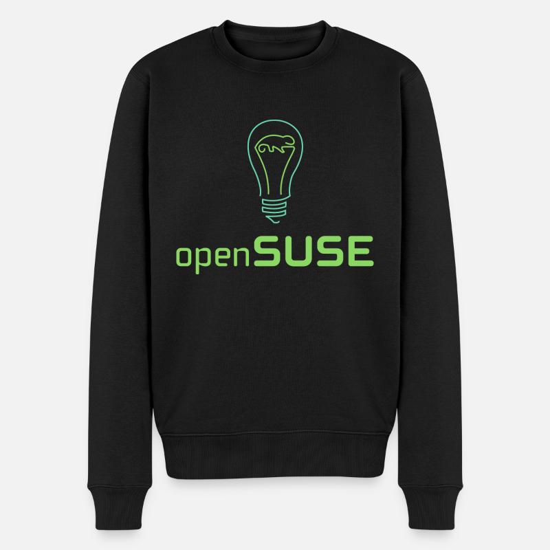 openSUSE Fokus - Männer Premium Bio Pullover - Schwarz