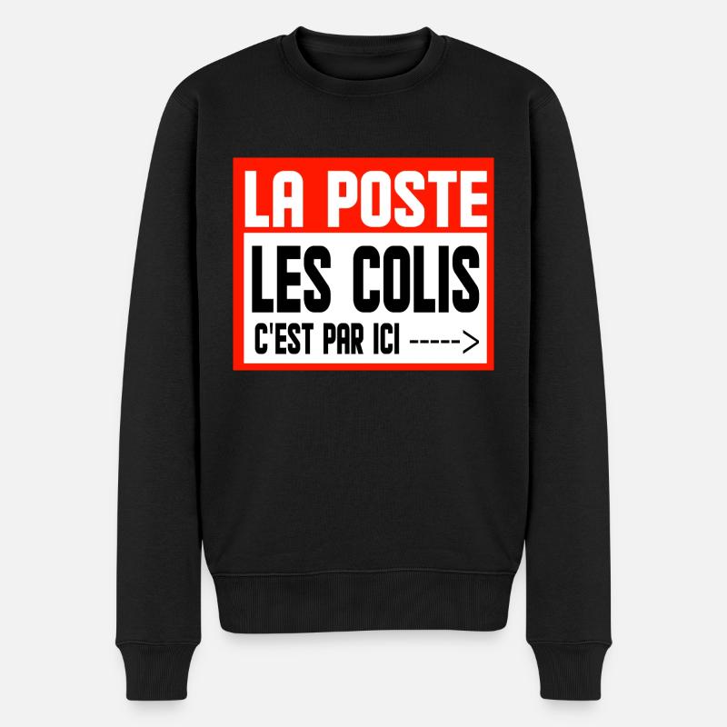 laposte les colis c'est par ici - Pull Premium bio Homme - noir