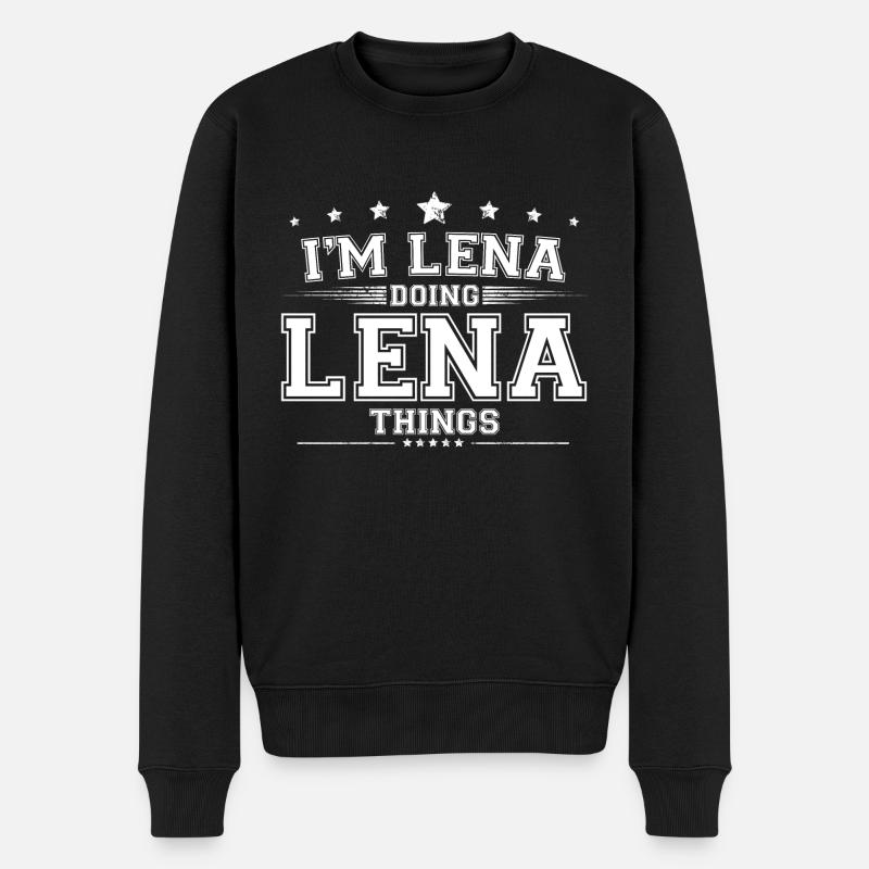 Lena - Männer Premium Bio Pullover - Schwarz