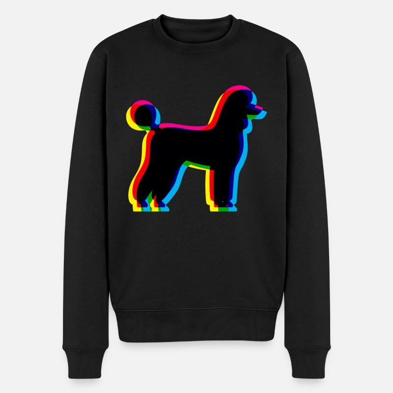 CMYK Pudel - Männer Premium Bio Pullover - Schwarz